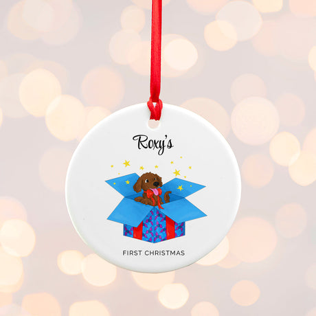 Personalised Dog’s First Christmas Ornament: 3 - Christmas Decorations By Gift Moments