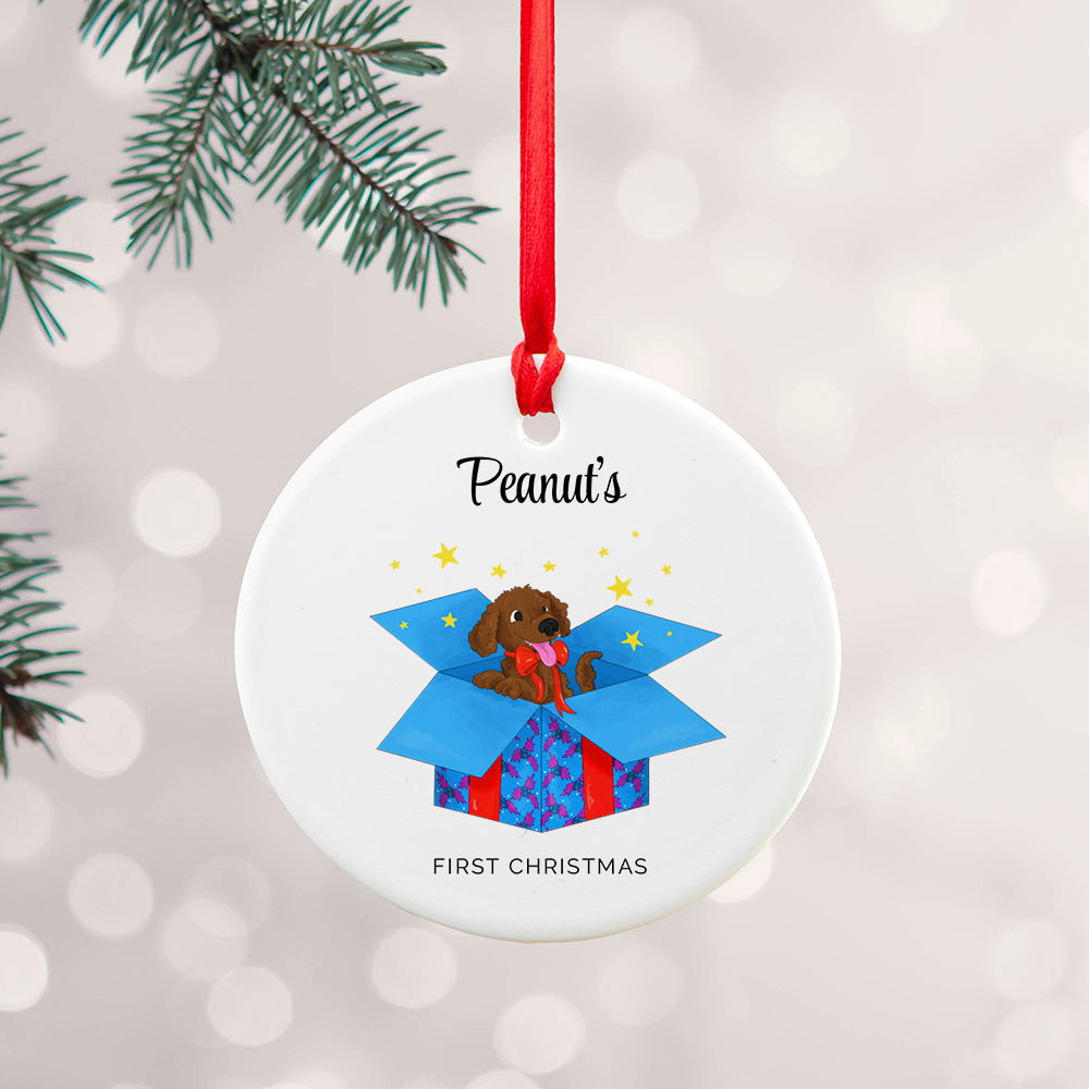 Personalised Dog’s First Christmas Ornament: 2 - Christmas Decorations By Gift Moments