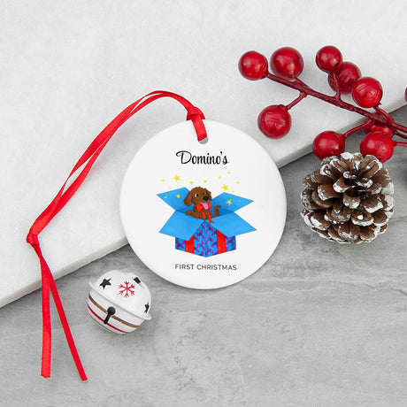 Personalised Dog’s First Christmas Ornament: 1 - Christmas Decorations By Gift Moments