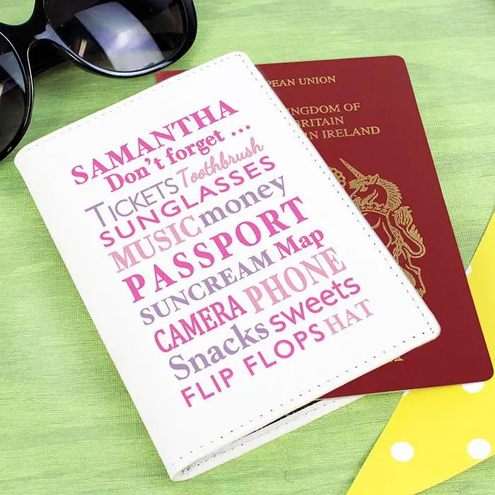 Personalised Don’t Forget Cream Passport Holder: 1 - Passport Holders By Gift Moments