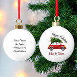 Personalised Driving Home For Christmas Bauble: 1 - Christmas Baubles By Gift Moments