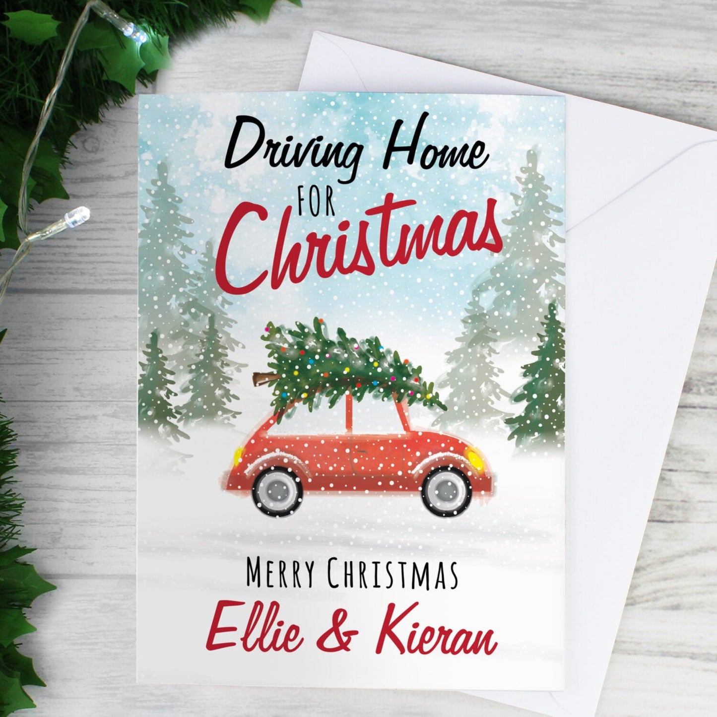 Personalised ’Driving Home For Christmas’’ Card: 1 - Greeting Cards By Gift Moments