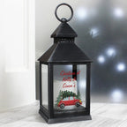 Personalised ’Driving Home For Christmas’ Rustic Black Lantern - Shop LED Lighting At Gift Moments - 1