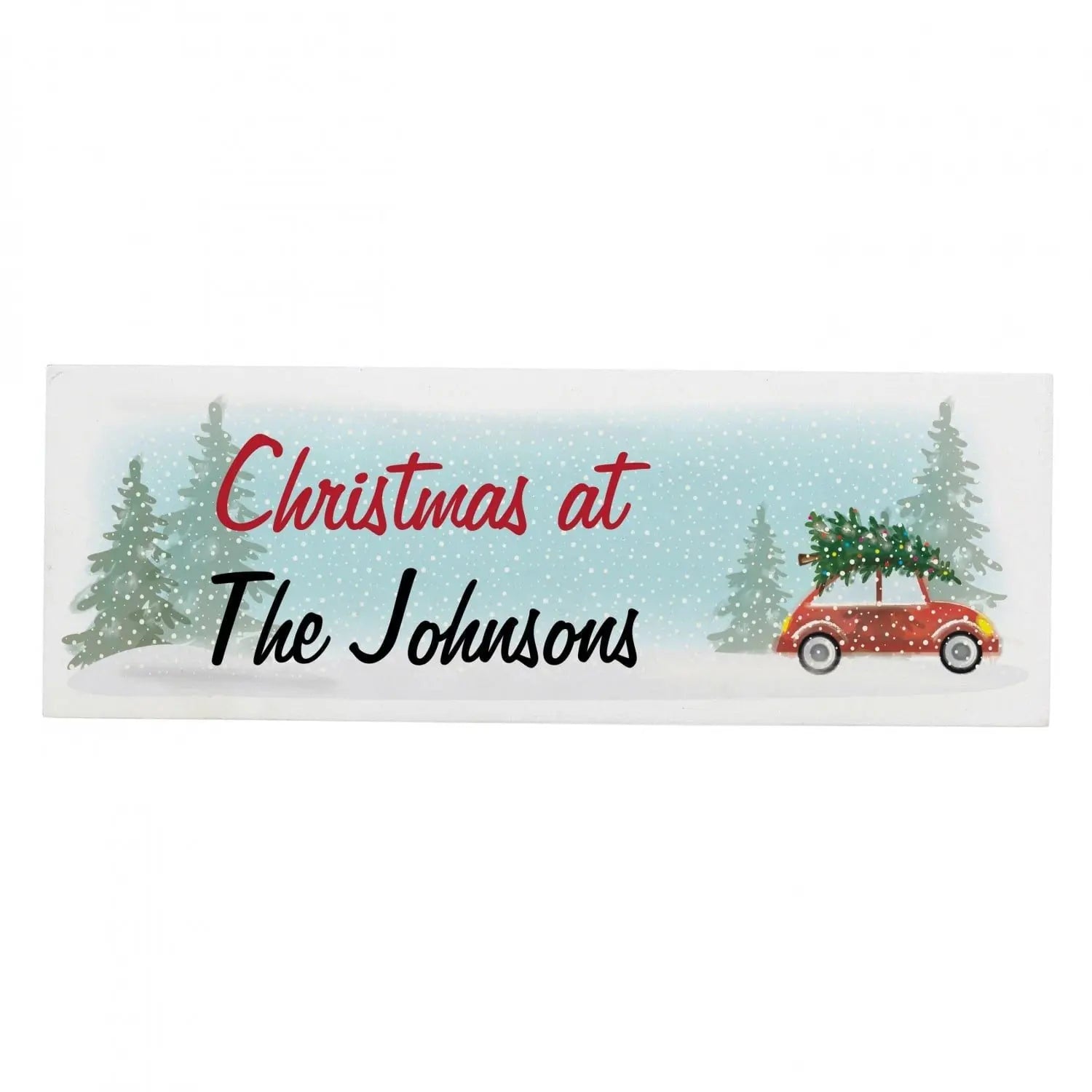 Personalised ’Driving Home For Christmas’ Wooden Block Sign - Shop Christmas Decorations At Gift Moments - 4