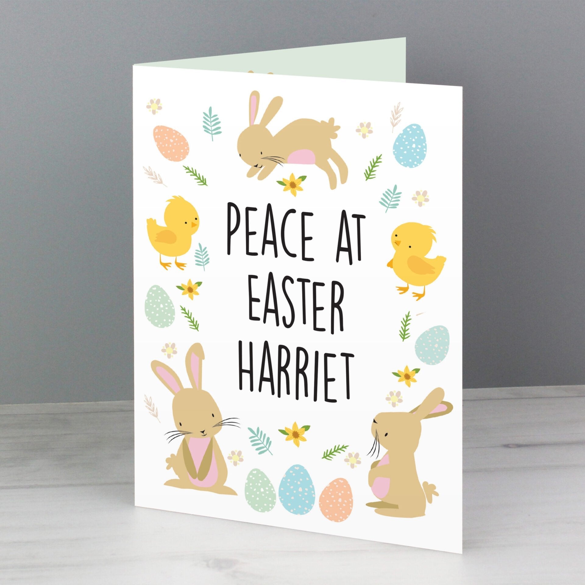 Personalised Easter Bunny & Chick Card: 2 - Greeting Cards By Gift Moments