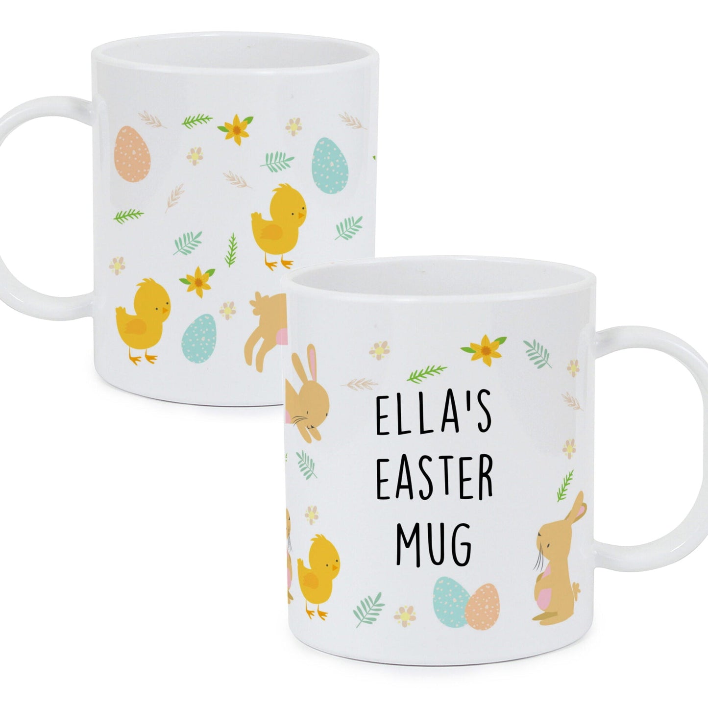 Personalised Easter Bunny Plastic Mug: 4 - Plastic Mugs By Gift Moments