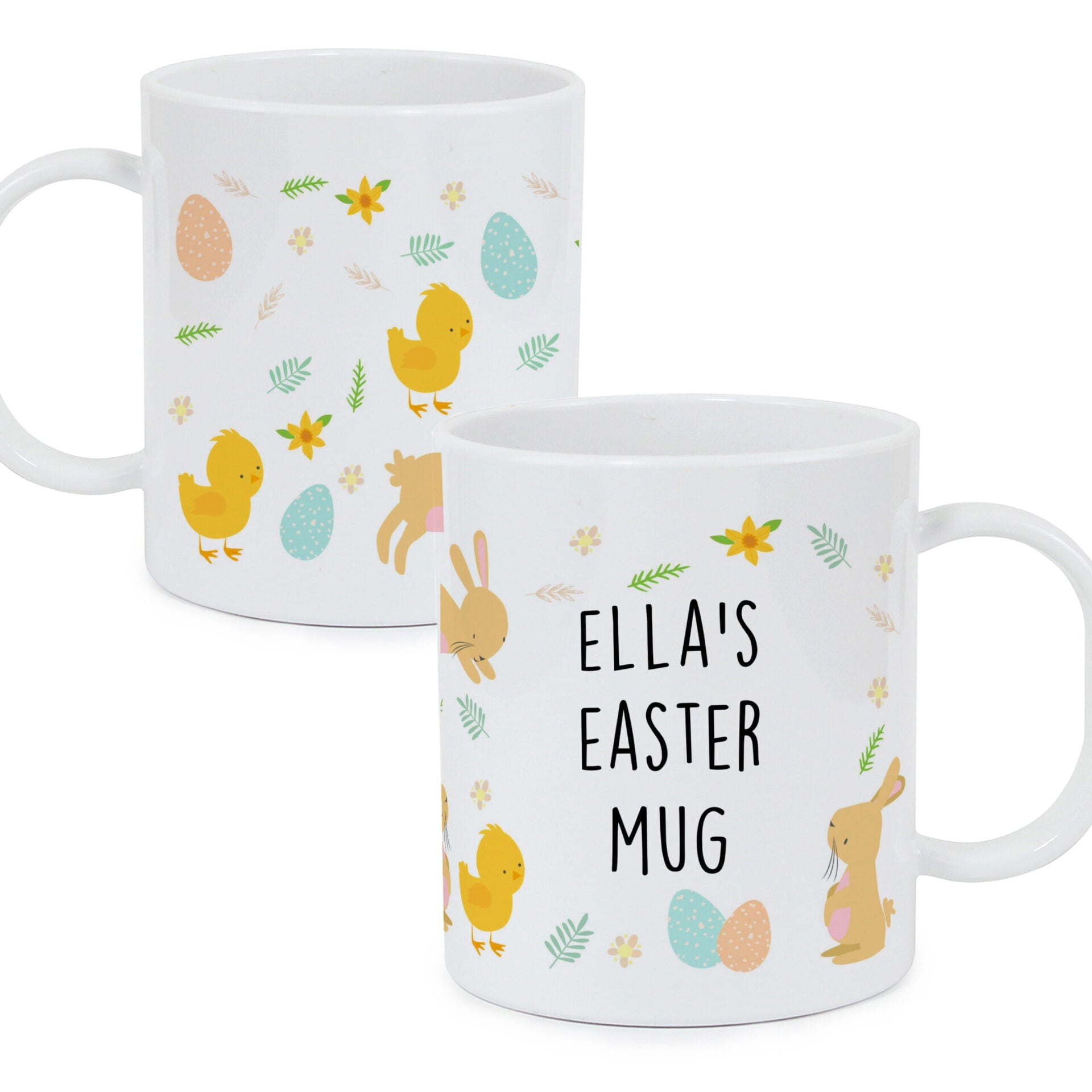 Personalised Easter Bunny Plastic Mug: 4 - Plastic Mugs By Gift Moments