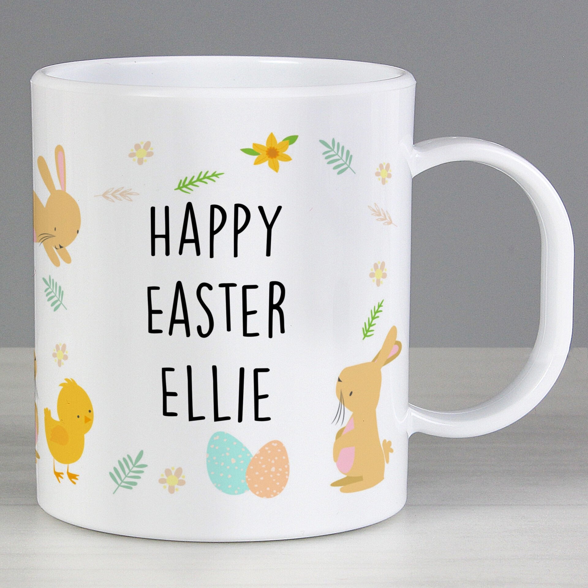 Personalised Easter Bunny Plastic Mug: 1 - Plastic Mugs By Gift Moments