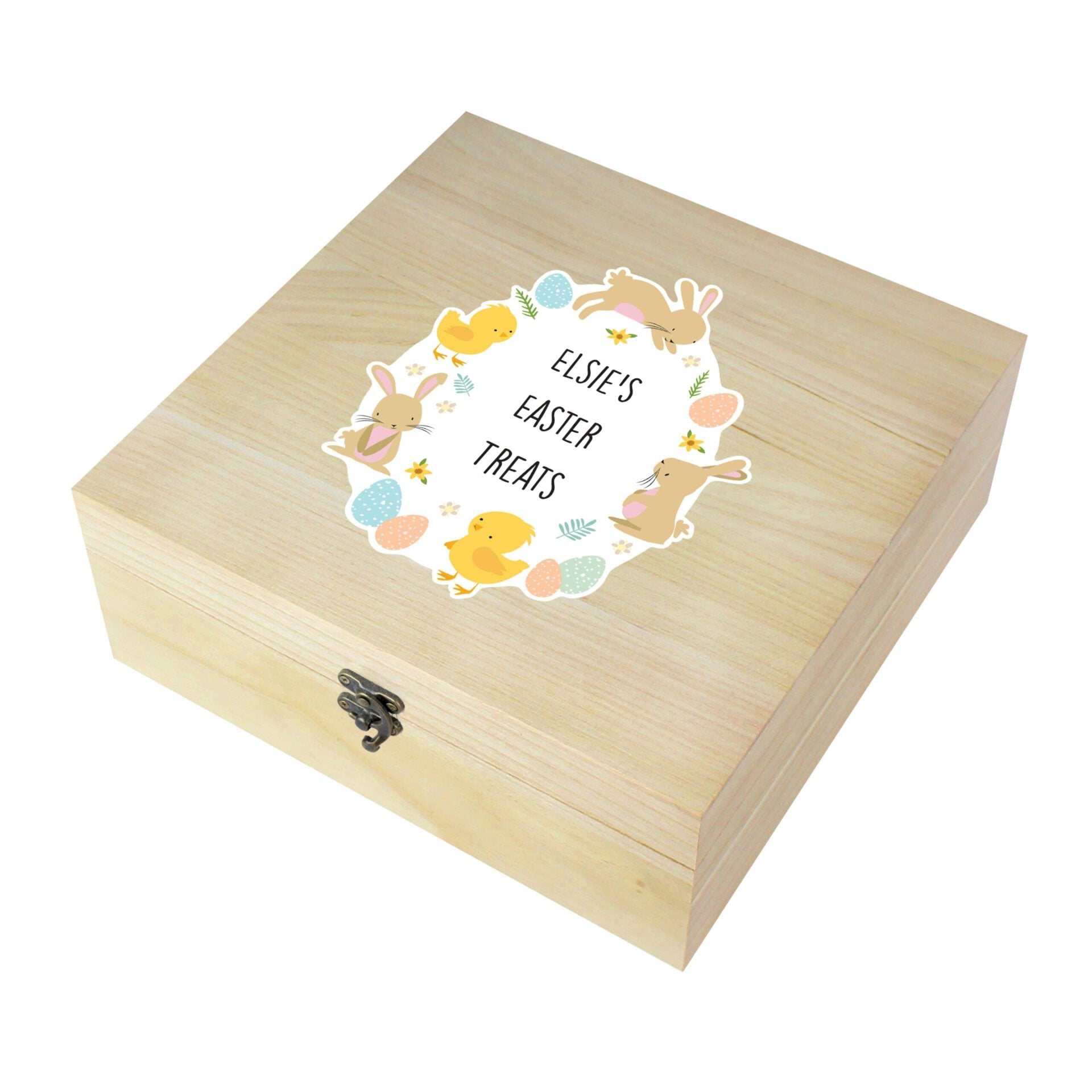 Personalised Easter Bunny Wooden Treat Box: 3 - Keepsake Boxes By Gift Moments
