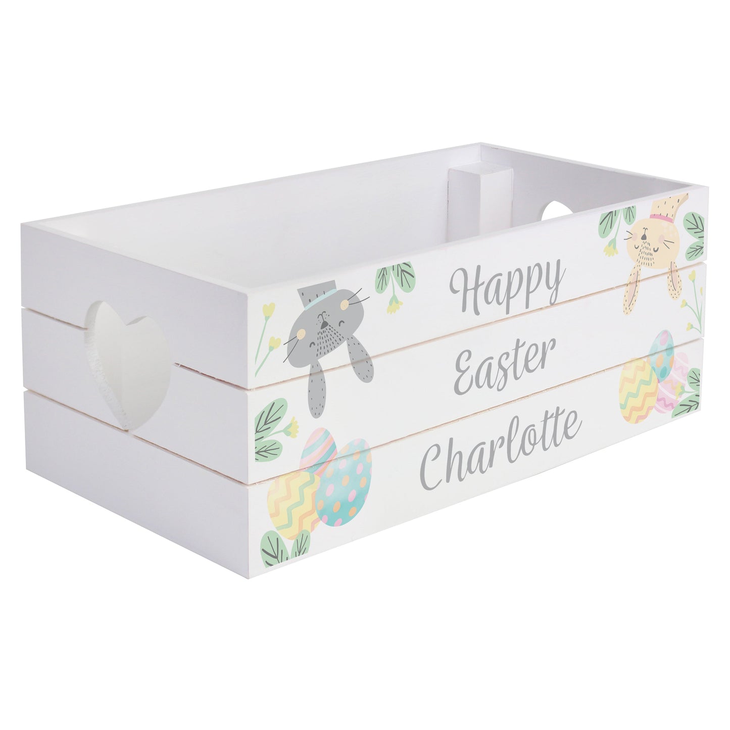 Personalised Easter Egg Hunt Small Wooden Crate: 5 - Storage By Gift Moments