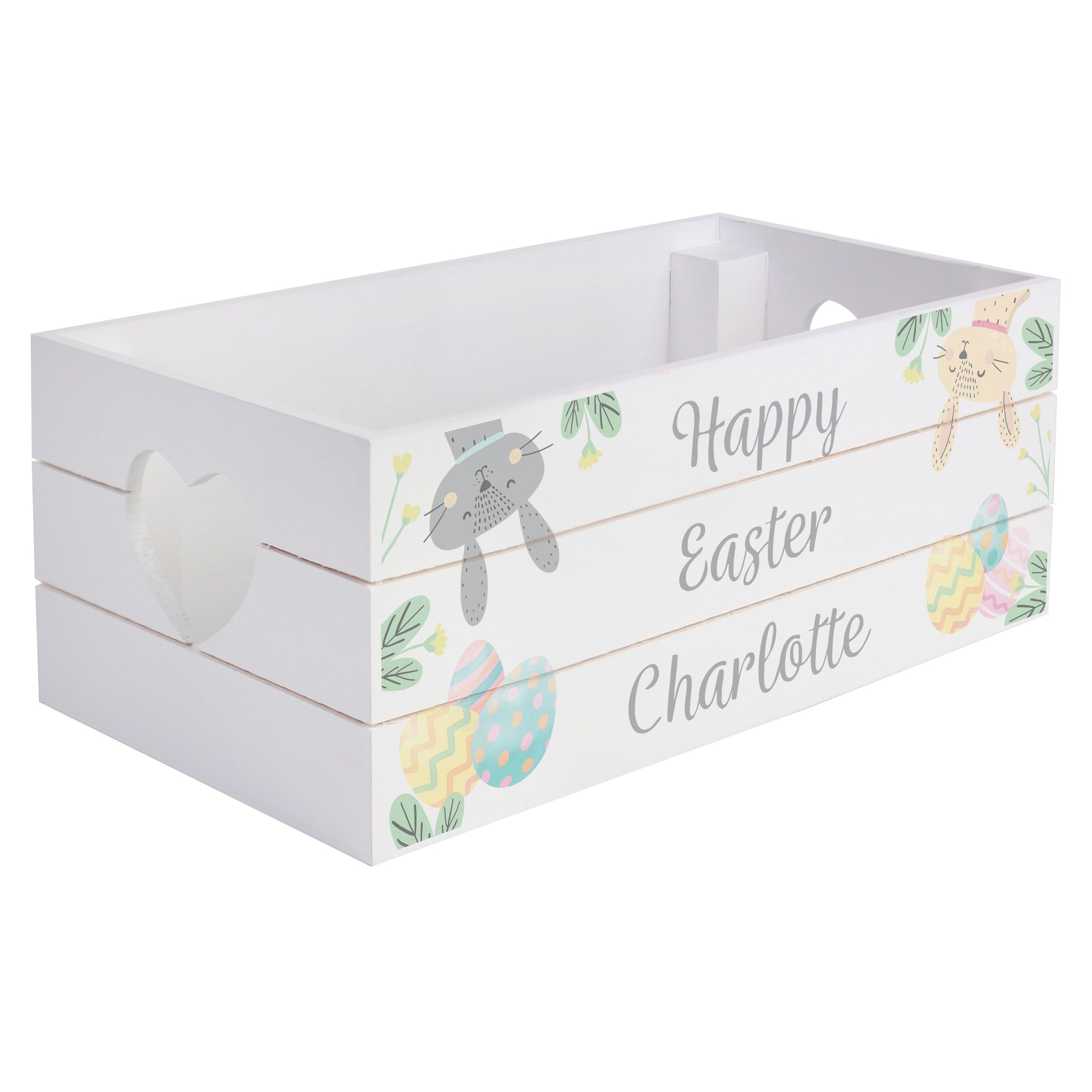 Personalised Easter Egg Hunt Small Wooden Crate: 5 - Storage By Gift Moments