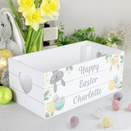 Personalised Easter Egg Hunt Small Wooden Crate: 1 - Storage By Gift Moments
