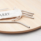 Personalised Eco-Friendly Metal Straw Set: 4 - Metal Accessories By Gift Moments