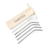 Personalised Eco-Friendly Metal Straw Set: 3 - Metal Accessories By Gift Moments