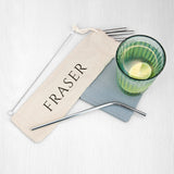 Personalised Eco-Friendly Metal Straw Set: 2 - Metal Accessories By Gift Moments