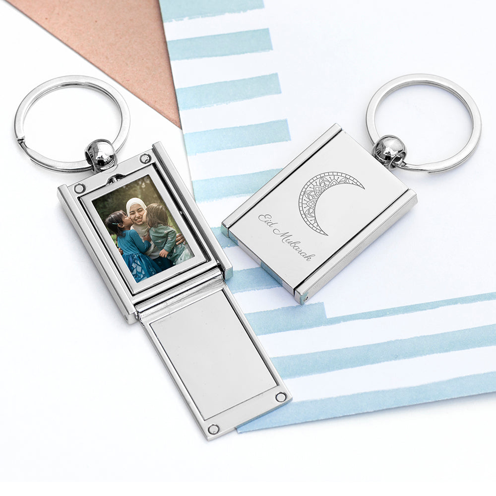 Personalised Eid Mubarak Mini Frame Keyring: 1 - Keyrings By Gift Moments