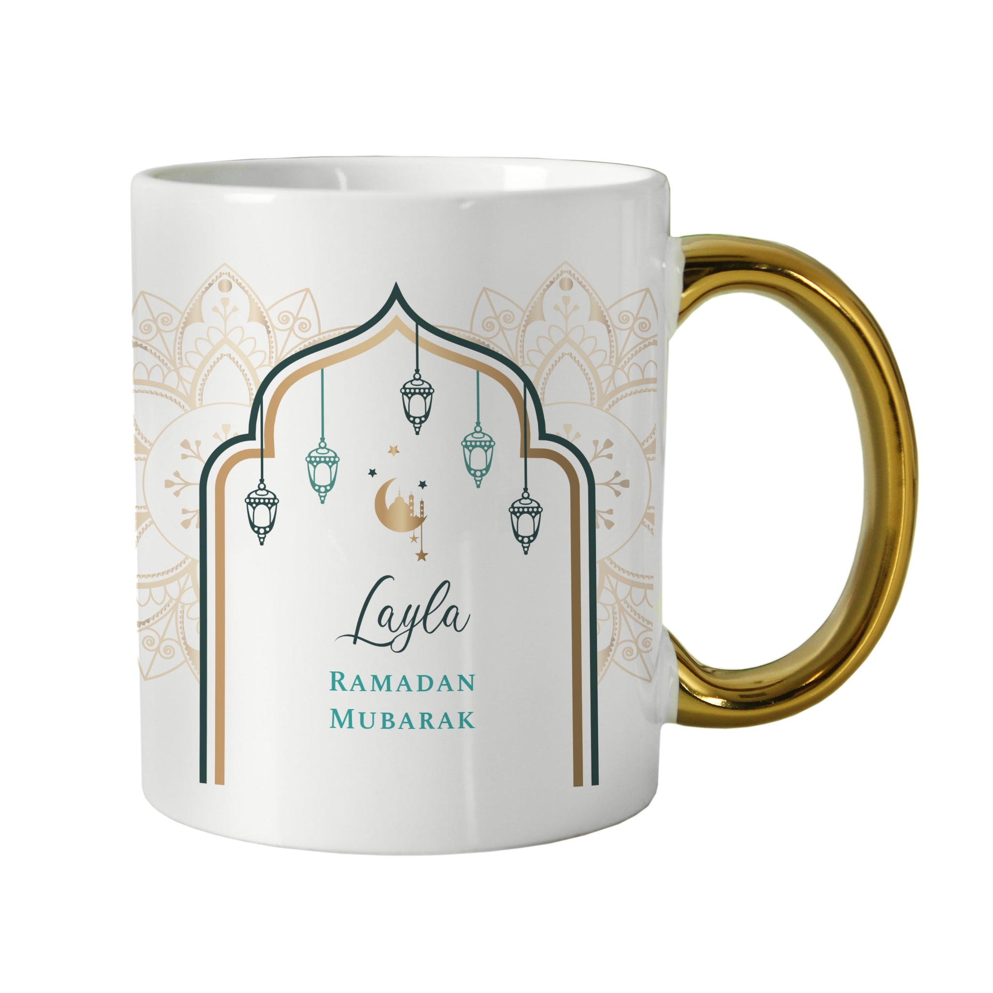 Personalised Eid and Ramadan Gold Handled Mug: 6 - Mugs By Gift Moments