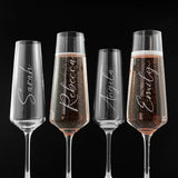 Personalised Elegance Champagne Flute: 2 Champagne Flutes By Gift Moments