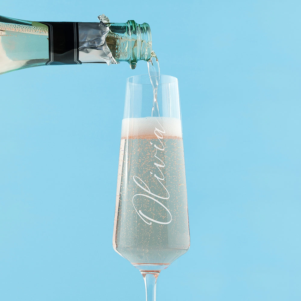 Personalised Elegance Champagne Flute: 4 Champagne Flutes By Gift Moments