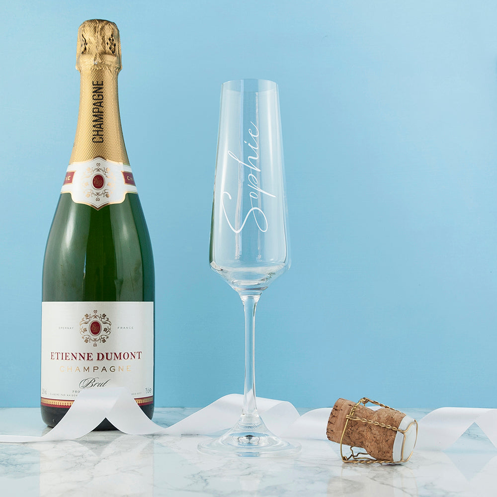Personalised Elegance Champagne Flute: 3 Champagne Flutes By Gift Moments