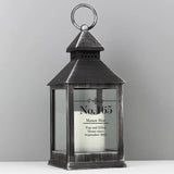 Personalised Rustic Black Lantern with Flame Effect: 3 - LED Lighting By Gift Moments