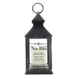 Personalised Rustic Black Lantern with Flame Effect: 4 - LED Lighting By Gift Moments