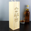 Personalised Elegant Number Wooden Wine Bottle Box - Shop Barware At Gift Moments - 1