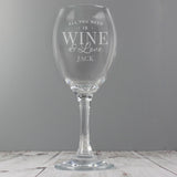 Personalised Elegant Wine Glass: 2 - Wine Glasses By Gift Moments