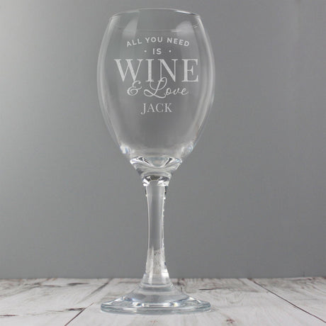 Personalised Elegant Wine Glass: 2 - Wine Glasses By Gift Moments