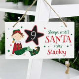 Personalised Elf Christmas Countdown Wooden Sign: 1 - Signs & Plaques By Gift Moments