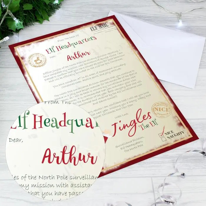 Personalised Elf Surveillance Christmas Letter - Shop At Gift Moments - 4