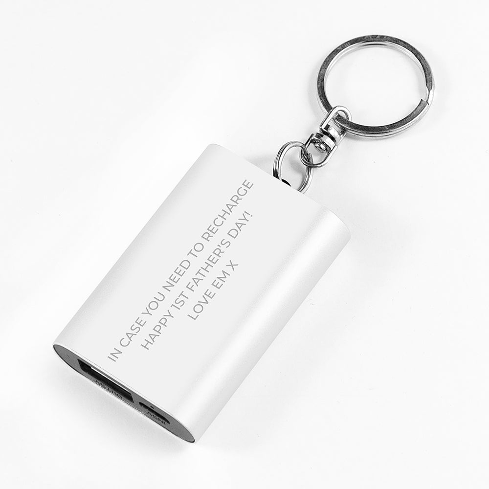 Personalised Emergency Miniature Power Bank Keyring: 5 - Tech Accessories By Gift Moments