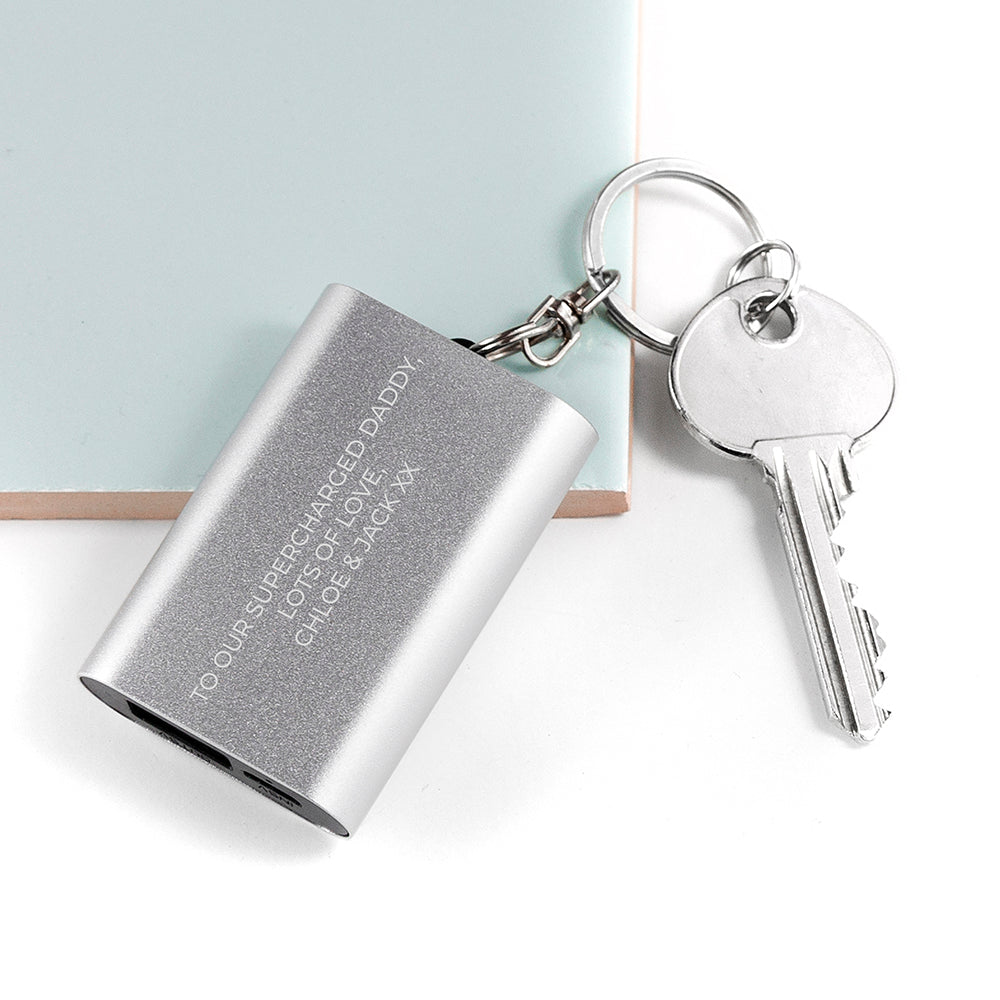 Personalised Emergency Miniature Power Bank Keyring: 3 - Tech Accessories By Gift Moments