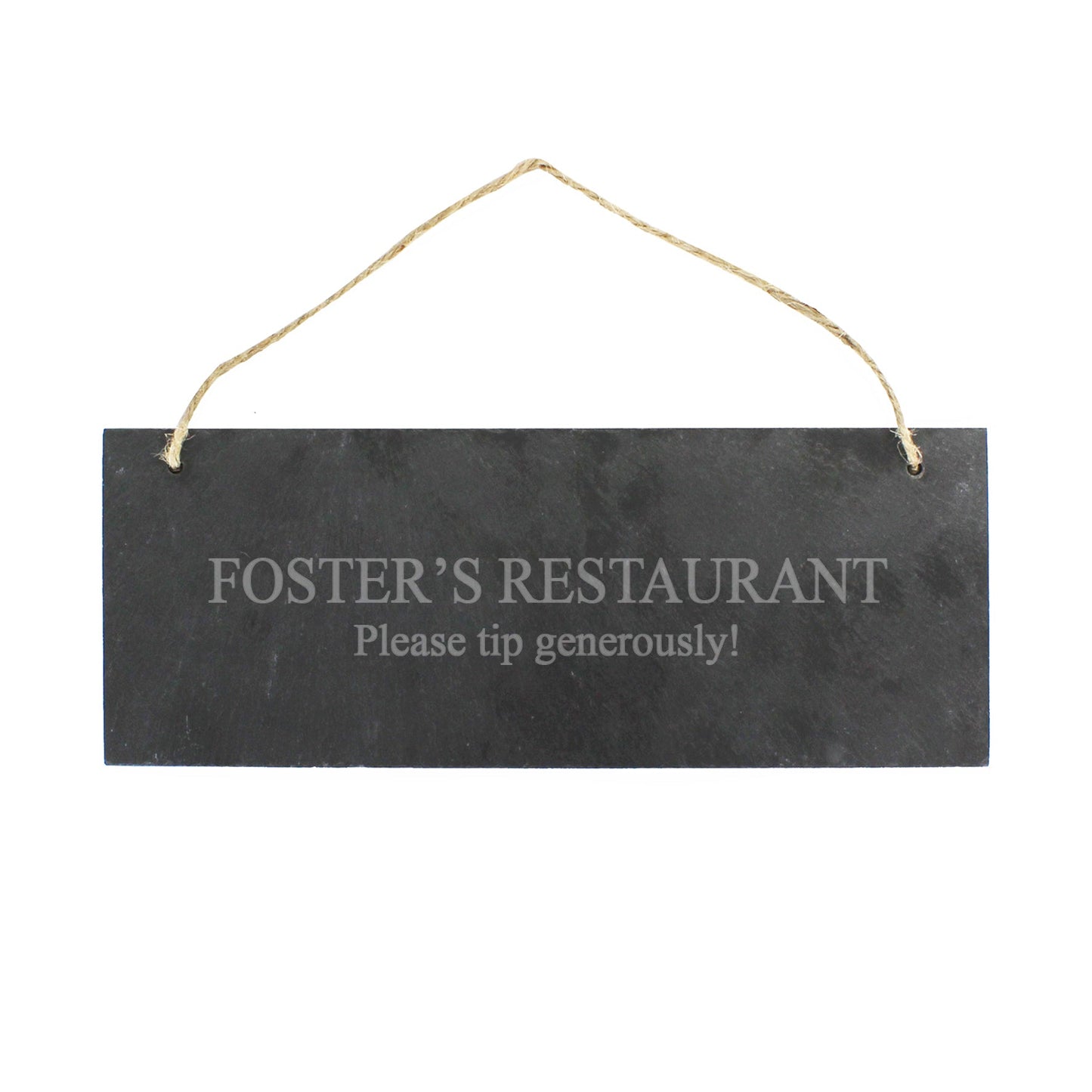 Personalised Engraved Hanging Slate Plaque: 2 - Signs & Plaques By Gift Moments