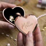 Personalised Engraved Rose Gold Heart Trinket Box: 2 - Trinket Boxes By Gift Moments