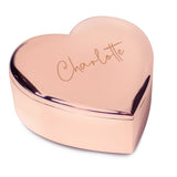 Personalised Engraved Rose Gold Heart Trinket Box: 4 - Trinket Boxes By Gift Moments