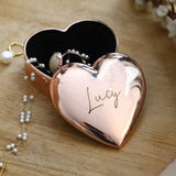 Personalised Engraved Rose Gold Heart Trinket Box: 1 - Trinket Boxes By Gift Moments