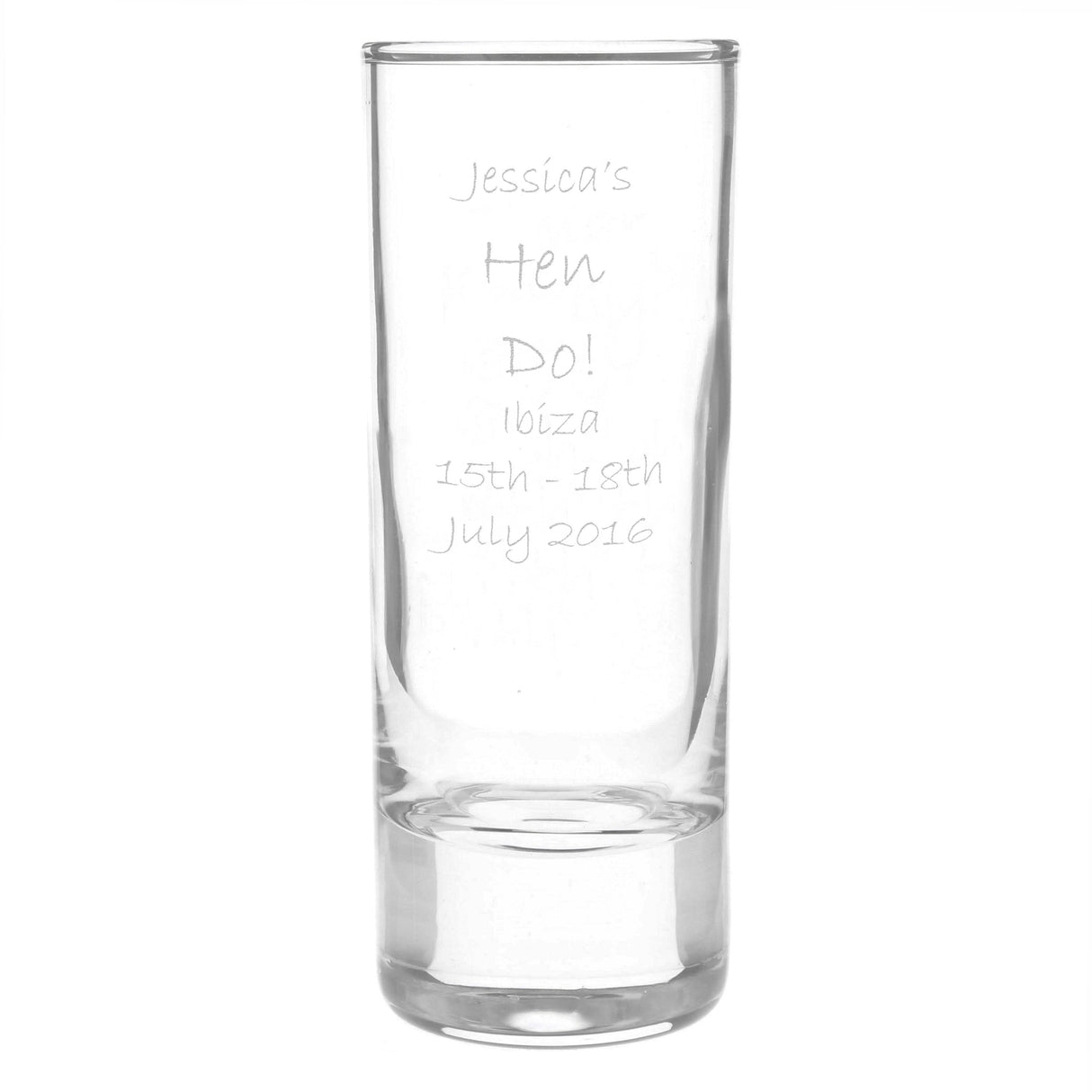 Personalised Engraved Shot Glass: 4 - Shot Glasses By Gift Moments