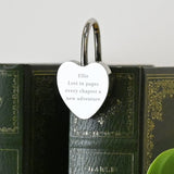 Personalised Engraved Silver Heart Bookmark: 2 - Bookmarks By Gift Moments