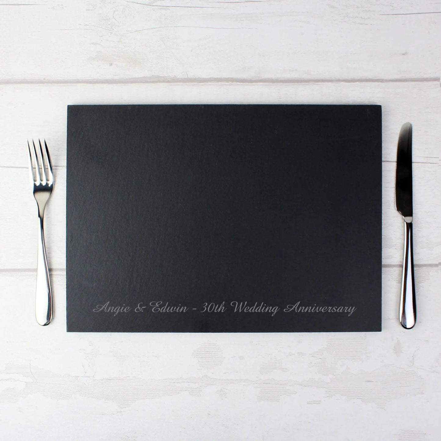 Personalised Engraved Slate Placemat: 1 - Placemats By Gift Moments