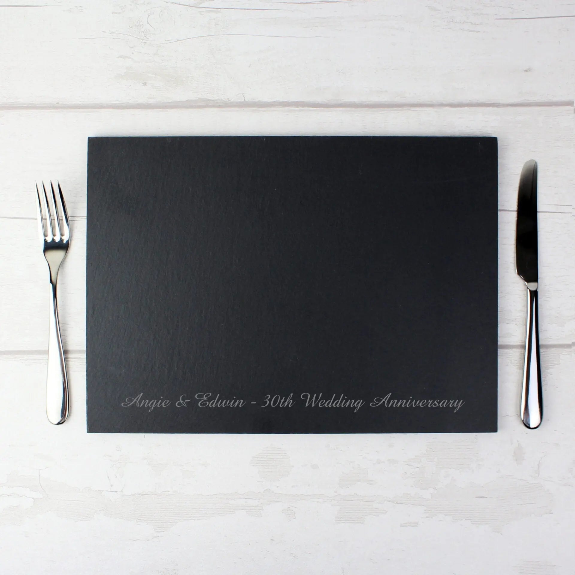 Personalised Engraved Slate Placemat: 1 - Placemats By Gift Moments