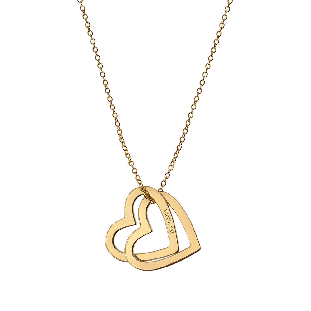 Personalised Entwined Hearts Necklaces: 9 - Necklaces By Gift Moments