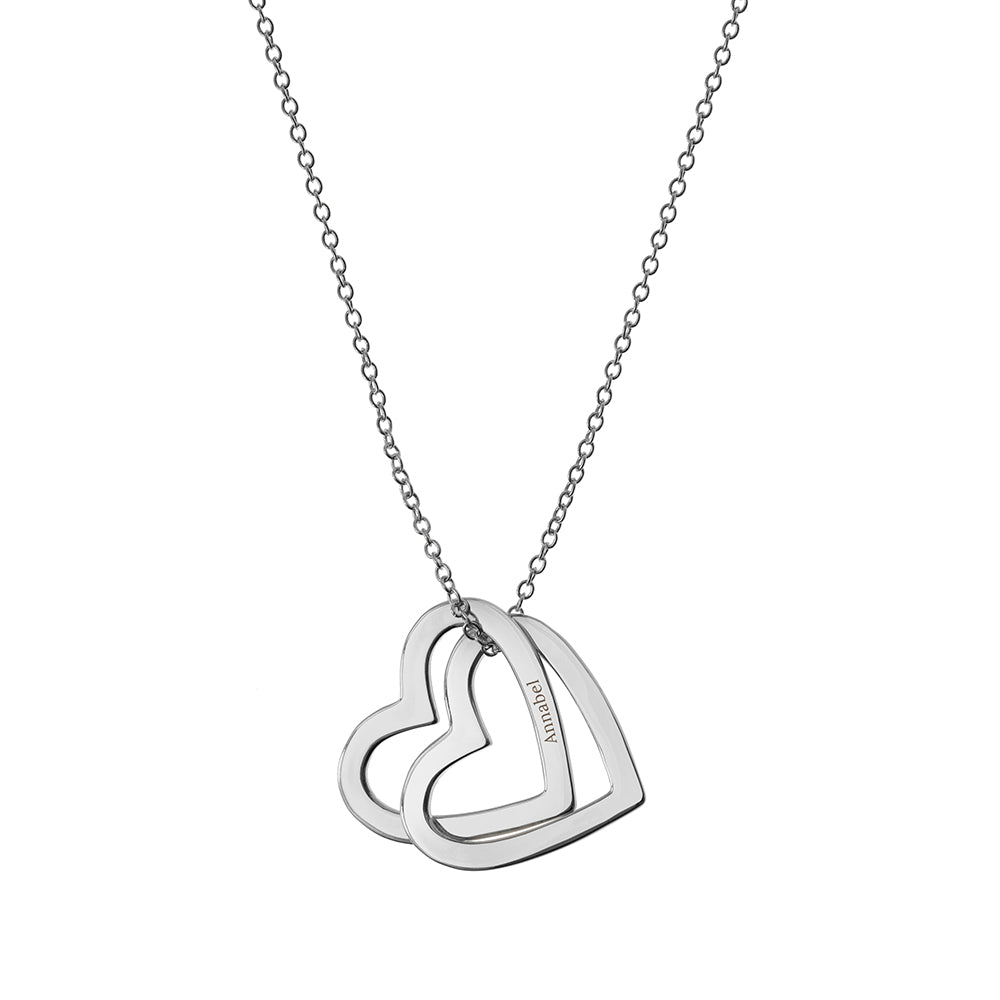 Personalised Entwined Hearts Necklaces: 10 - Necklaces By Gift Moments
