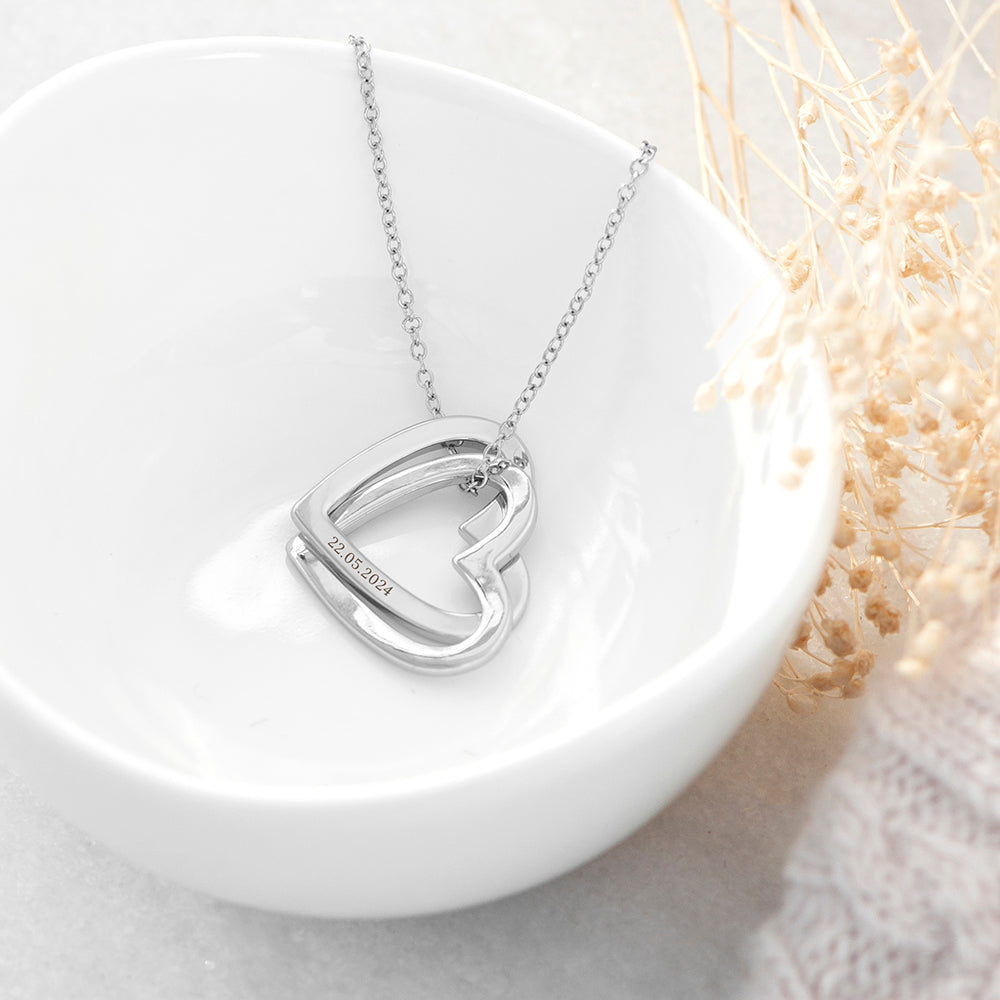 Personalised Entwined Hearts Necklaces: 8 - Necklaces By Gift Moments