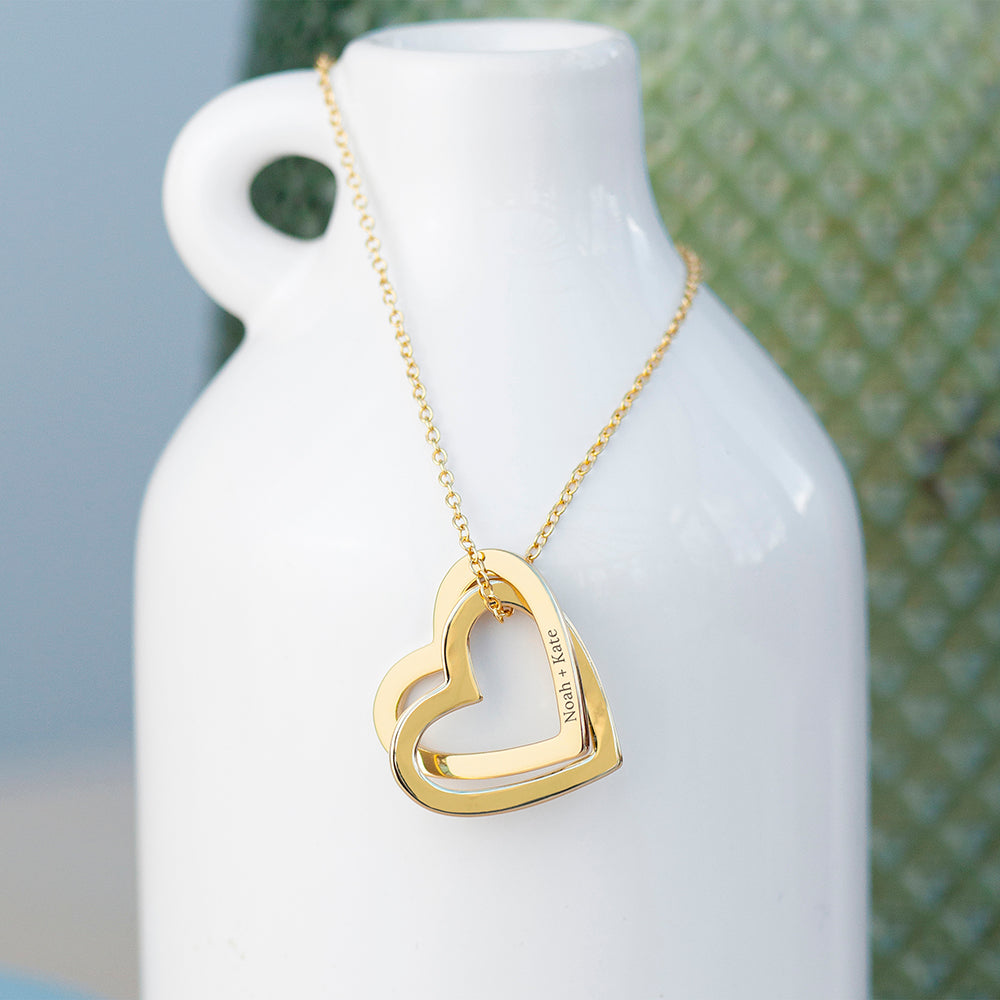 Personalised Entwined Hearts Necklaces: 5 - Necklaces By Gift Moments