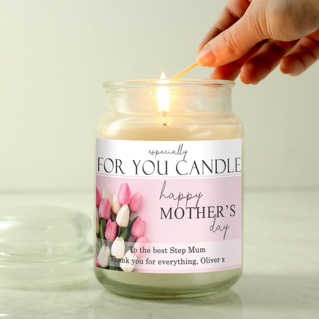 Personalised Especially For You Mothers Day Large Scented Jar Candle: 2 - Candles By Gift Moments
