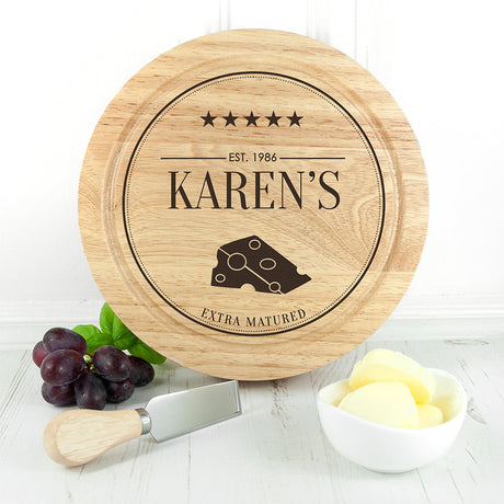 Personalised Extra Mature Cheese Board Set: 6 Cheese Boards By Gift Moments