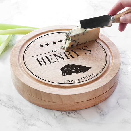 Personalised Extra Mature Cheese Board Set: 7 Cheese Boards By Gift Moments