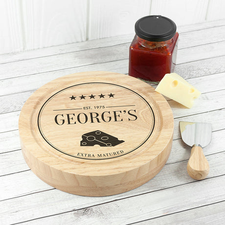 Personalised Extra Mature Cheese Board Set: 4 Cheese Boards By Gift Moments