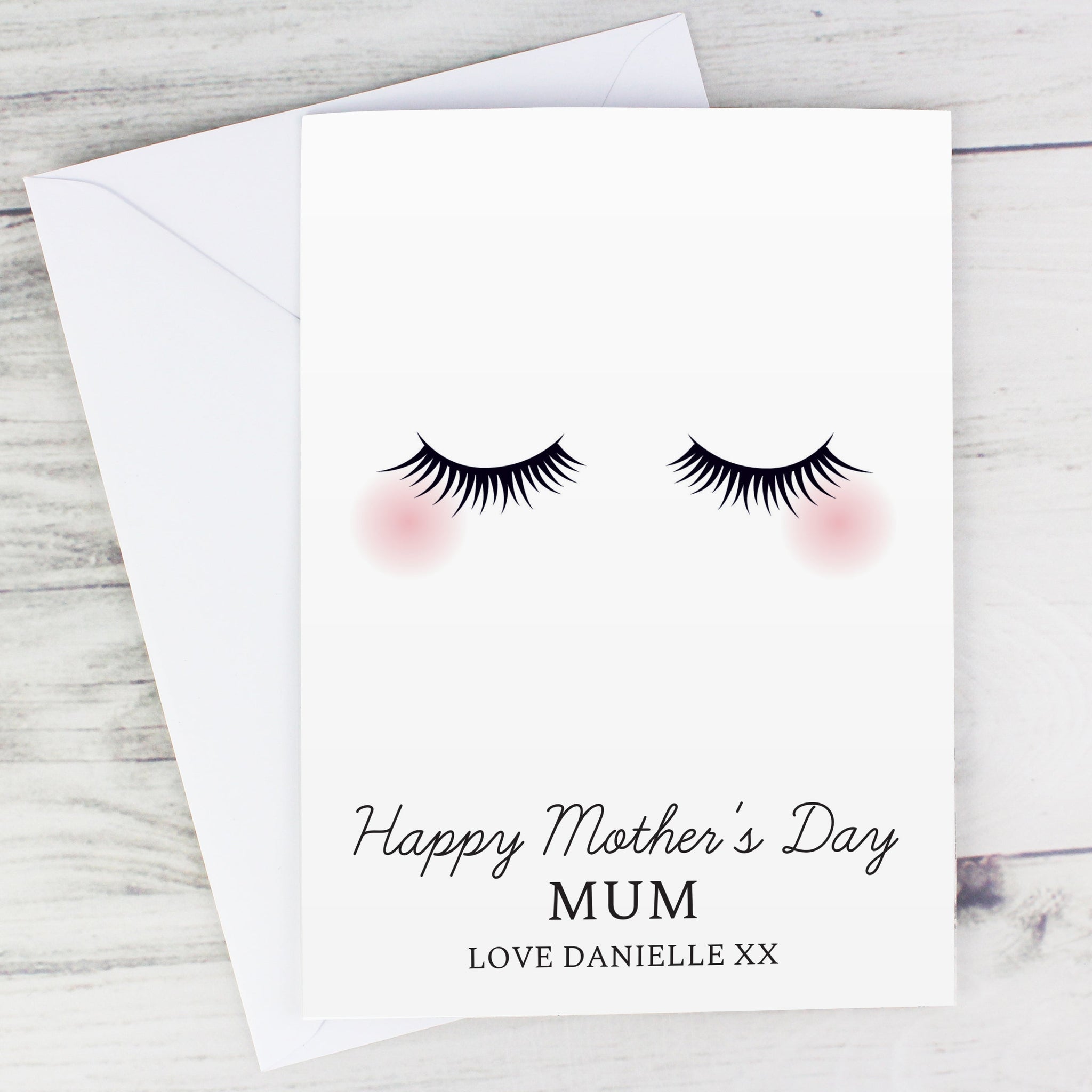 Personalised Eyelashes Card: 1 - Greeting Cards By Gift Moments
